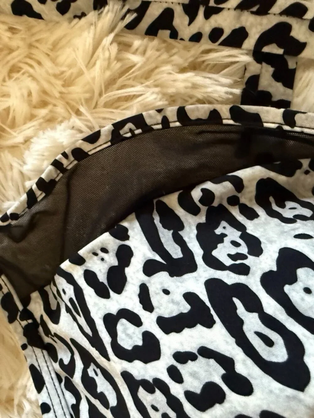 Popilush XL Black Animal Print Ruched One Piece Swimsuit NWOT